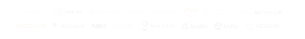 Top platform providers: Snap Inc., NVIDIA, Qualcomm, Google, Meta, AWS, Applied Materials, Dell Technologies, Nebius, Microsoft, NXP, Autodesk, Niantic, Spatial, Unity, and Hexagon