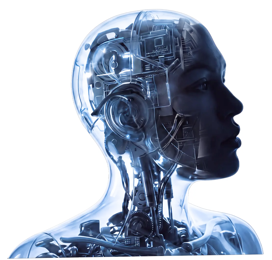 Futuristic Physical AI humanoid
